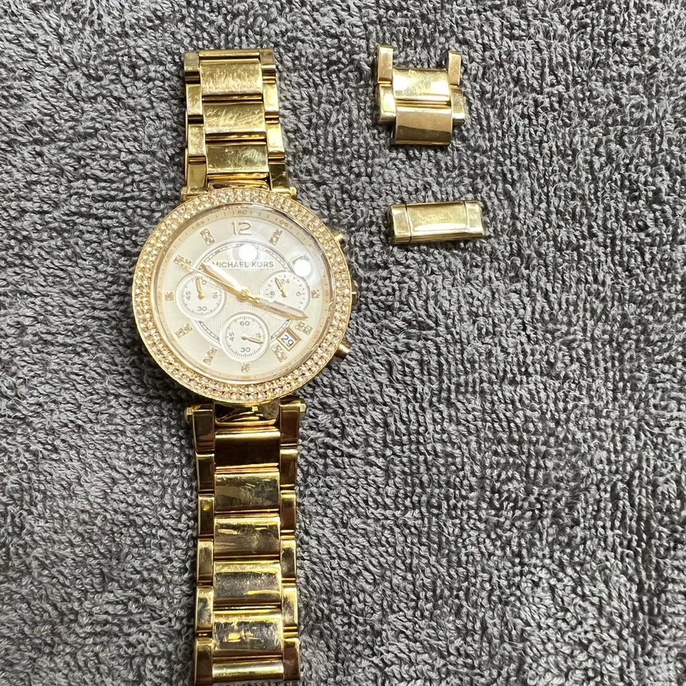 Womens gold Michael Kors watch